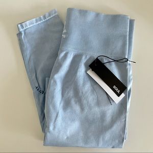 NWT SoulCycle Blue Seamless Moto Leggings